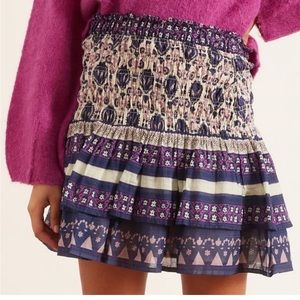 Sea New York smocked waist mini skirt